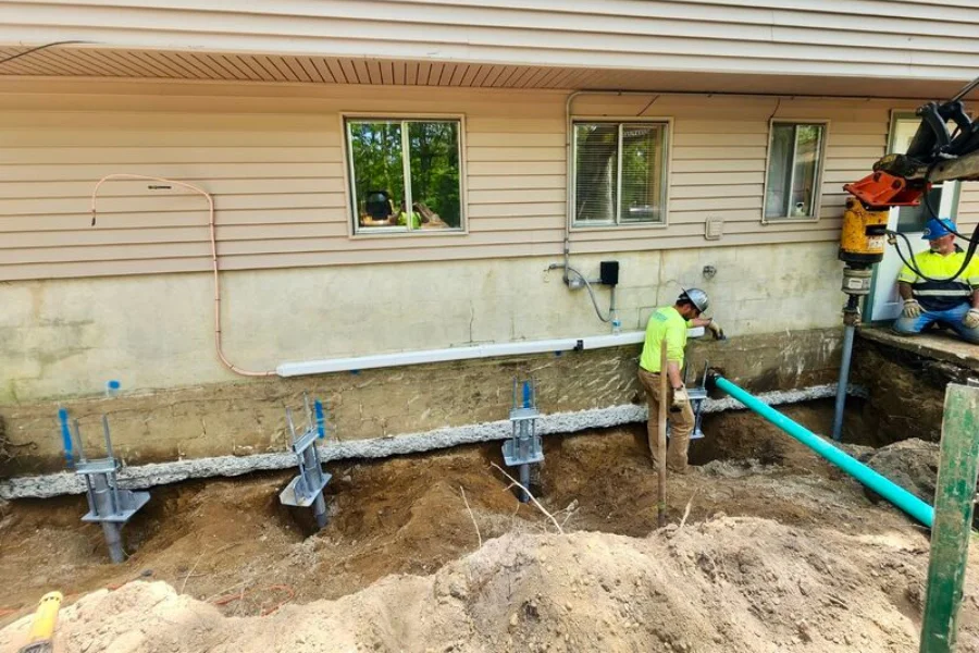 Helical Pier Installation in Lawrenceburg, TN